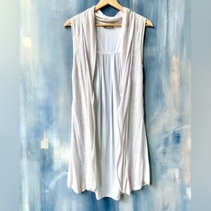 Bizio & Soci Linen Viscose cardigan Lightweight Knit sweater White OS